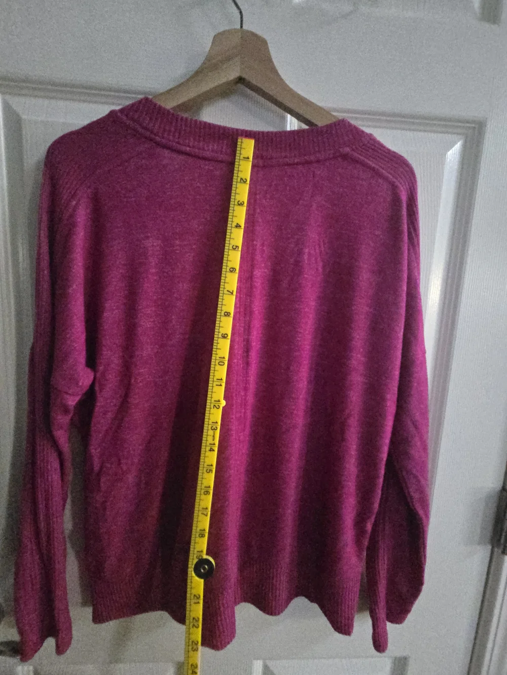 Buffalo David Bitton Women's V‑Neck Sweater in Heathered Fuchsia